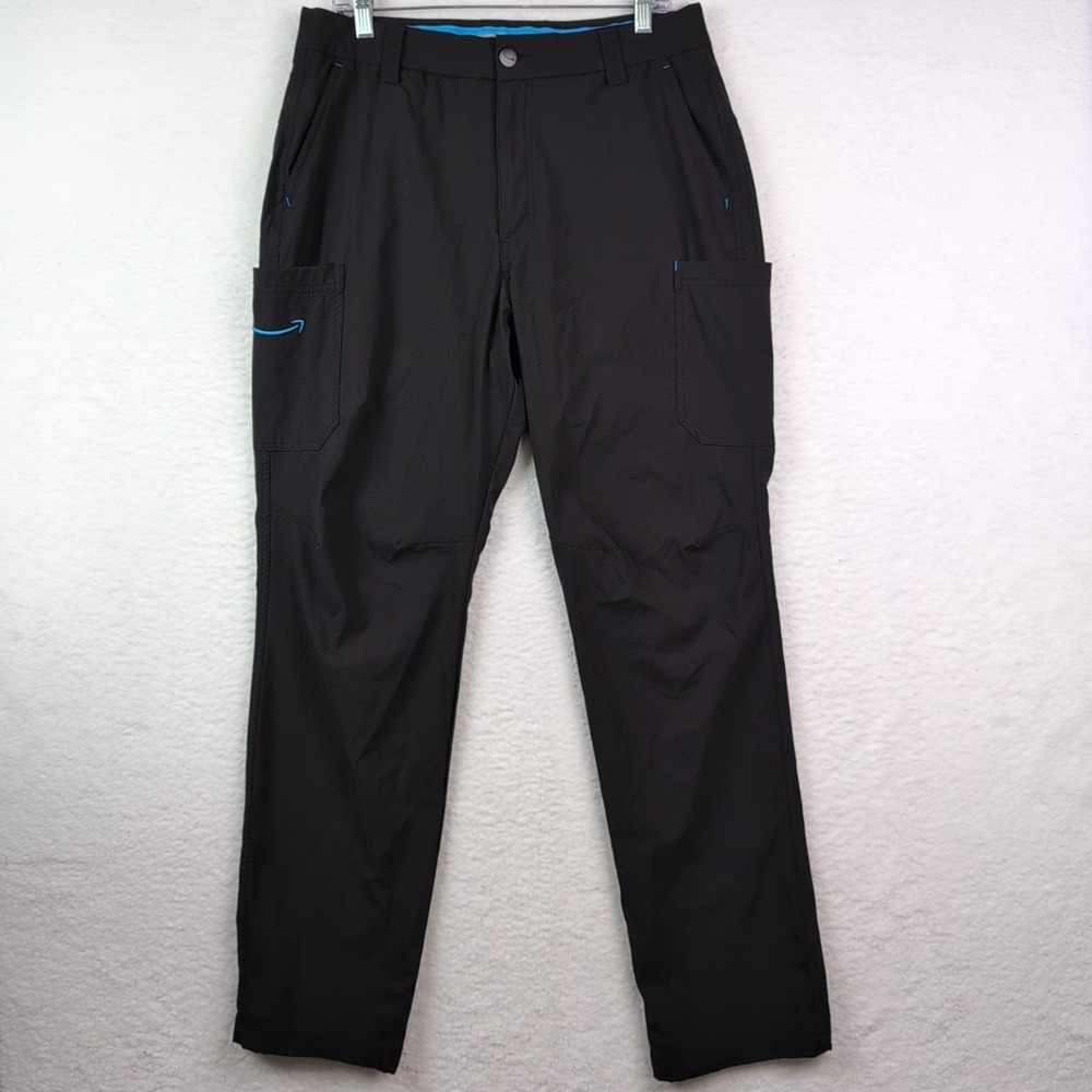 Amazon‎ Flex Pants Mens Large (34-37) Black Luly Yang Cargo Stretch Logo Uniform